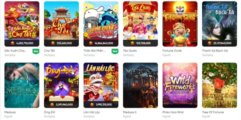 Sảnh slots game 8live cung cấp đa dạng trò chơi